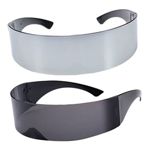 FRCOLOR 2Stücke Tanzbrille Lustige Partybrillen für Unvergessliche Tanzabende Langlebigem PC Material Accessoire für Feiern Silber von FRCOLOR