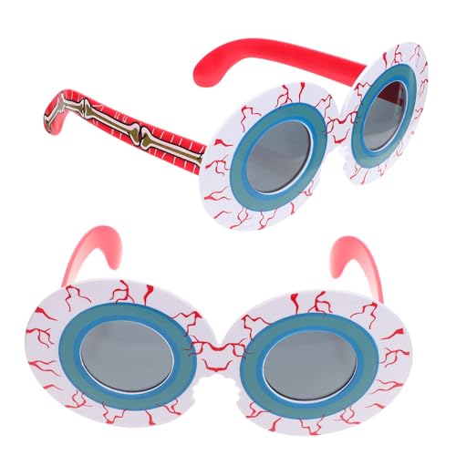 FRCOLOR 2Stücke Wacky Brille Für Halloween Kostümpartys Lustige Langlebige Partydekoration Maskerade Cosplay Veranstaltungen von FRCOLOR