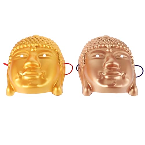 FRCOLOR 2pcs Buddha Head Halloween Masken Für Erwachsene Party Full Face Maske Ideal Für Maskerade Und Karnevalfische Party Kostümmaske Karnevalsmaske von FRCOLOR