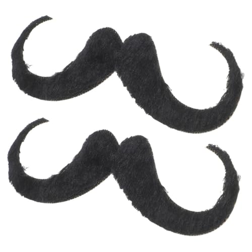 FRCOLOR 2pcs Realistischer Gefälschter Schnurrbart Gefälschter Bart Für Männer Selbstkleber Schnurrbart Kostüme Requisiten Für Halloween- Und Cosplay -Partys von FRCOLOR