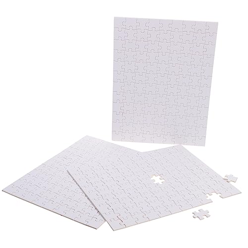 FRCOLOR 3 Blätter Teiliges Blanko Holzpuzzle Sublimation DIY Transferpuzzle mit pro Hitzebeständiger Wärmeübertragungsrohling für Kreatives Basteln und Individuelles Gestalten von FRCOLOR