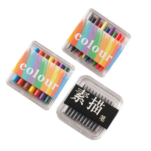 FRCOLOR 3 Boxen Miniatur Buntstifte Farbig Puppenhaus Zubehör Robustes Malwerkzeug für Miniatur Landschaftsdekoration Vielseitig Einsetzbar für DIY und Modellbau von FRCOLOR