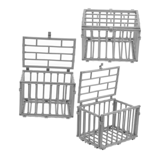 FRCOLOR 3 STÜCKE Teiliges Miniatur Tierkäfig aus Robustem Material Detailgetreu Gefertigt für DIY Puppenhäuser und Bauernhof Fördert Kreativität und Fantasievolles Basteln bei Kindern FRCOLOR 3 STÜCKE Teiliges Miniatur Tierkäfig aus Robustem Material Detailgetreu Gefertigt für DIY Puppenhäuser und Bauernhof Fördert Kreativität und Fantasievolles Basteln bei Kindern von FRCOLOR