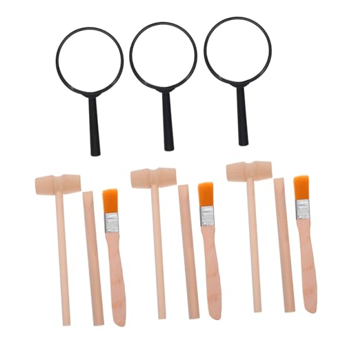 FRCOLOR 3 Sätze Archäologie Ausgrabungswerkzeug Grabungsset mit Holzhammer Meißel Pinsel Lupe Teilig für Vorschulkinder und Kleine Spielerisches Lernspielzeug FRCOLOR 3 Sätze Archäologie Ausgrabungswerkzeug Grabungsset mit Holzhammer Meißel Pinsel Lupe Teilig für Vorschulkinder und Kleine Spielerisches Lernspielzeug von FRCOLOR