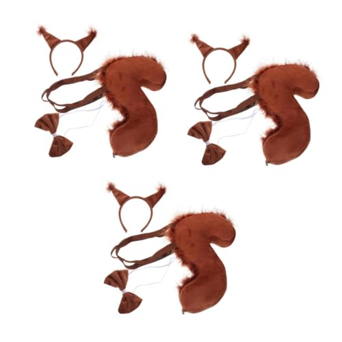 FRCOLOR 3 Sätze Cosplay-Schwanzstütze Eichhörnchenkostüm Erwachsene Eichhörnchen-Ohr-Stirnband für Mädchen Eichhörnchenohren-Stirnband mit Tierkostüm Stoff Coffee FRCOLOR 3 Sätze Cosplay-Schwanzstütze Eichhörnchenkostüm Erwachsene Eichhörnchen-Ohr-Stirnband für Mädchen Eichhörnchenohren-Stirnband mit Tierkostüm Stoff Coffee von FRCOLOR