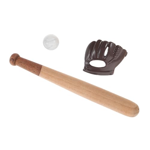 FRCOLOR 3 Sätze Miniatur Baseball für Puppenhaus mit Ball Handschuh und Schläger Kompaktes Stabiles Sportzubehör für Dioramen Sammler und Bastelprojekte FRCOLOR 3 Sätze Miniatur Baseball für Puppenhaus mit Ball Handschuh und Schläger Kompaktes Stabiles Sportzubehör für Dioramen Sammler und Bastelprojekte von FRCOLOR