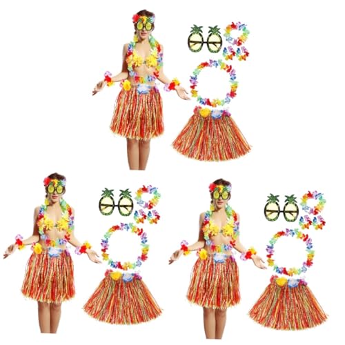 FRCOLOR 3 Sätze Strohrock-Set die Röcke Sonne favorisieren Dame tropisch Outfits LED Hawaiiröcke für Frauen Luau-Partykostüme Luau-Girlande Hula- -Rock Strohrock für Festival Plastik FRCOLOR 3 Sätze Strohrock-Set die Röcke Sonne favorisieren Dame tropisch Outfits LED Hawaiiröcke für Frauen Luau-Partykostüme Luau-Girlande Hula- -Rock Strohrock für Festival Plastik von FRCOLOR