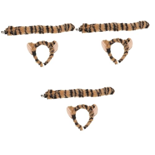 FRCOLOR 3 Sätze Tier-ohr-set Stirnbänder Kostüm Fuchsohren Plüsch Stirnband Cosplay Pelziges Tierohr Cosplay Tierohr Cosplay-zubehör Pelzige Haaraccessoires Stoff von FRCOLOR