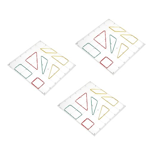 FRCOLOR 3 Sätze Transparente Geometrische Nagelbretter Lernspielzeug Mathe Lehrmittel für Kindergarten Vorschule zur Form und Flächenlehre FRCOLOR 3 Sätze Transparente Geometrische Nagelbretter Lernspielzeug Mathe Lehrmittel für Kindergarten Vorschule zur Form und Flächenlehre von FRCOLOR