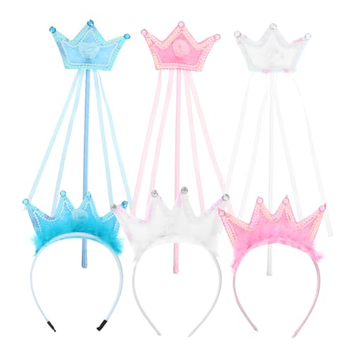 FRCOLOR 3 Sets Geburtstagsrequisiten Prinzessin Weihnachtskostüm Stirnband Feiern Feenstäbe Partys Kleid Haarstab Kleine Haarbänder Party Tiara Für Halloween Kronenzubehör FRCOLOR 3 Sets Geburtstagsrequisiten Prinzessin Weihnachtskostüm Stirnband Feiern Feenstäbe Partys Kleid Haarstab Kleine Haarbänder Party Tiara Für Halloween Kronenzubehör von FRCOLOR