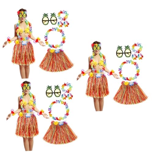 FRCOLOR 3 Sets Grasrock Anzug Party Luau Outfits Für Mädchen LED Brille Sonne Frauen Requisitenröcke Hula Gras Lady Luau Girlande Hawaii Kostüm Kunststoff FRCOLOR 3 Sets Grasrock Anzug Party Luau Outfits Für Mädchen LED Brille Sonne Frauen Requisitenröcke Hula Gras Lady Luau Girlande Hawaii Kostüm Kunststoff von FRCOLOR