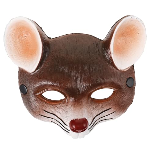 FRCOLOR 3 Stk Maskenkostüm Halloween-party-masken Cosplay-tiermasken Gruselige Tiermasken Party-gesichtsabdeckung Tiermasken Gastgeschenke Rattenmasken Kostüm Hälfte Pu Kind Gesichtsmaske von FRCOLOR