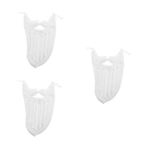 FRCOLOR 3 Stück Aufblasbarer Vollbart Weiß Realistischer Vollbart Für Erwachsene Cosplay Halloween Weihnachtsfeier Festlich Wiederverwendbar Waschbar Komfortabel FRCOLOR 3 Stück Aufblasbarer Vollbart Weiß Realistischer Vollbart Für Erwachsene Cosplay Halloween Weihnachtsfeier Festlich Wiederverwendbar Waschbar Komfortabel von FRCOLOR