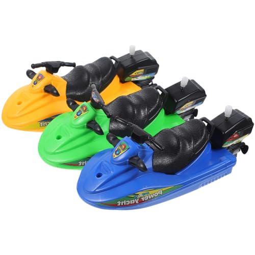 FRCOLOR 3 Stück Aufzieh Motorboot Badespielzeug für Kleinkinder Lustiges Wasserspielzeug für Badewanne und Pool Sicher und Hautfreundlich für Junge Mädchen FRCOLOR 3 Stück Aufzieh Motorboot Badespielzeug für Kleinkinder Lustiges Wasserspielzeug für Badewanne und Pool Sicher und Hautfreundlich für Junge Mädchen von FRCOLOR