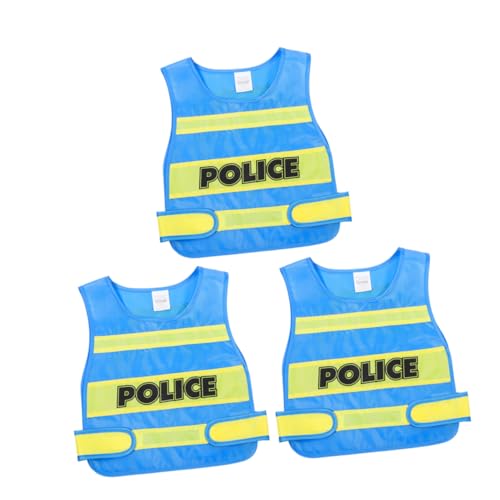 FRCOLOR 3 Stück Bequeme und Leichte Polizeiweste für Cosplay für Halloween und Geburtstagsfeiern Fördert Kreativität und Rollenspiel FRCOLOR 3 Stück Bequeme und Leichte Polizeiweste für Cosplay für Halloween und Geburtstagsfeiern Fördert Kreativität und Rollenspiel von FRCOLOR