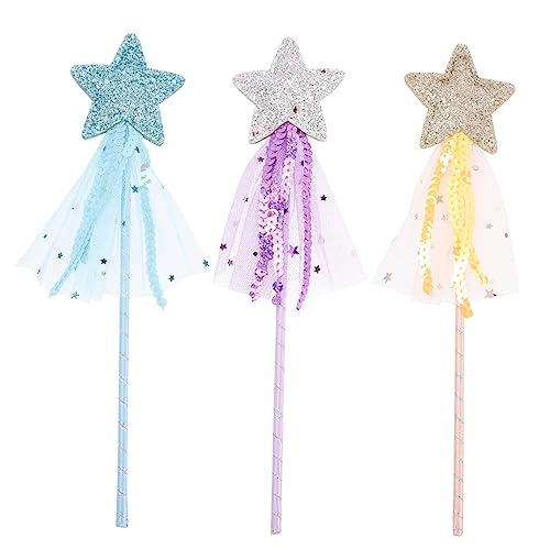 FRCOLOR 3 Stück Glitzernde Feenstäbe für Mädchen Bunte Zauberstäbe für Geburtstagsfeiern und Halloween Sicher und Bequem im Gebrauch für Kleine Prinzessinnen FRCOLOR 3 Stück Glitzernde Feenstäbe für Mädchen Bunte Zauberstäbe für Geburtstagsfeiern und Halloween Sicher und Bequem im Gebrauch für Kleine Prinzessinnen von FRCOLOR