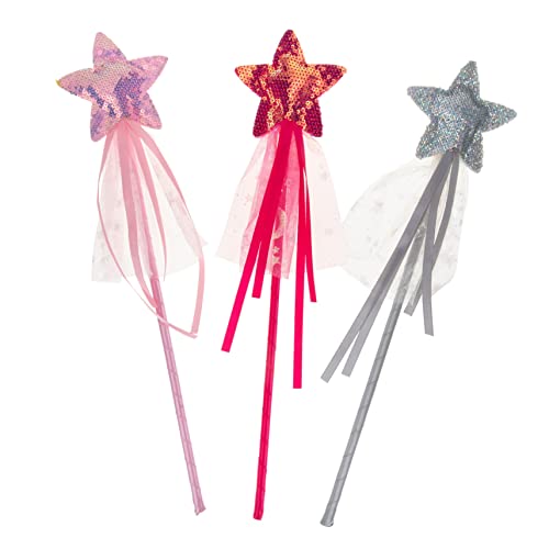 FRCOLOR 3 Stück Glitzernde Feenstäbe für Mädchen Magische Stern Zauberstäbe Rosa und Silber für Partys Rollenspiele und Fotoshootings FRCOLOR 3 Stück Glitzernde Feenstäbe für Mädchen Magische Stern Zauberstäbe Rosa und Silber für Partys Rollenspiele und Fotoshootings von FRCOLOR