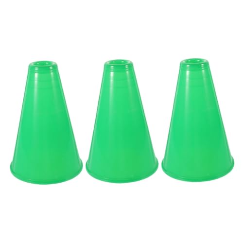 FRCOLOR 3 Stück Grüne Kunststoff Megafone für Outdoor Events Leicht und Robust Klare Schallverstärkung für Sportveranstaltungen Partys Spiele und Festival-anfeuerung von FRCOLOR