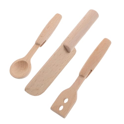 FRCOLOR 3 Stück Küchenutensilien Set mit Realistischer Holzschneide und Kochwerkzeug für Rollenspiele für Kleinkinder und Kleine FRCOLOR 3 Stück Küchenutensilien Set mit Realistischer Holzschneide und Kochwerkzeug für Rollenspiele für Kleinkinder und Kleine von FRCOLOR