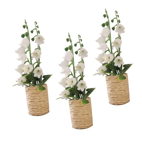 FRCOLOR 3 Stück Maßstab Mini Bonsai Gefäße Dekorative Simulation Sukkulenten für Puppenhaus Diorama Kleine Grünpflanzen ohne Pflegebedarf von FRCOLOR