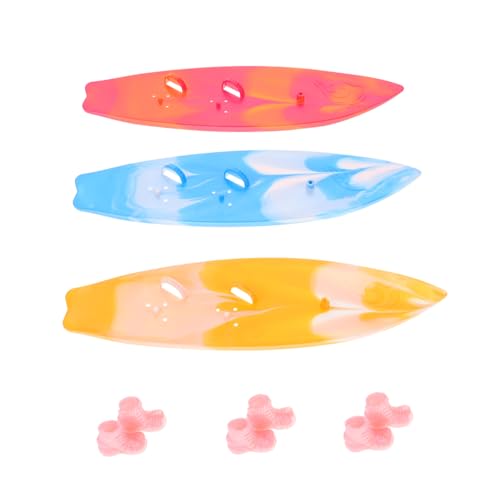 FRCOLOR 3 Stück Mini Surfboard Modell Teilig mit Kunststoff Stiefeln Detailreiche Puppen Deko für Strand und Poolpartys Vielseitig Einsetzbar für Sommer und Hawaii Motto FRCOLOR 3 Stück Mini Surfboard Modell Teilig mit Kunststoff Stiefeln Detailreiche Puppen Deko für Strand und Poolpartys Vielseitig Einsetzbar für Sommer und Hawaii Motto von FRCOLOR