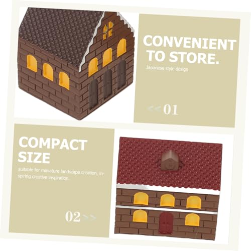 FRCOLOR 3 Stück Miniatur Gartenhaus Figuren aus Robustem Resin Japanisch Inspirierte Miniaturhäuser für DIY Bonsai Terrarium und Puppenhaus Dekoration für Garten Innenräume und Kreative von FRCOLOR