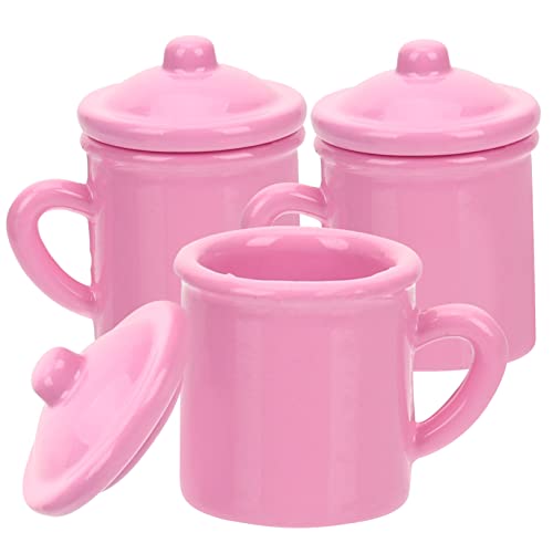 FRCOLOR 3 Stück Miniatur Tassen Kleiner Teetassen Wassertassen Puppenhaus Zubehör für Kreative Haus Szenen Retro Miniatur Tassen aus Legierung für Kleiner Tische Tiny House Zubehör von FRCOLOR