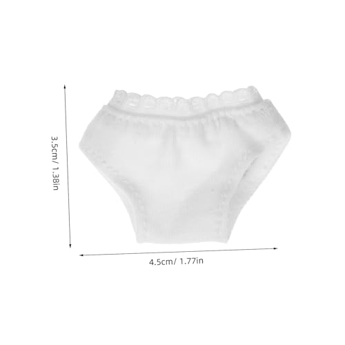 FRCOLOR 3 Stück Puppenunterwäsche Mini Unterhosen Weiß Wiederverwendbar Spielzeugzubehör für Puppen Kostüm Dekoration Geeignet für Barbie Fr FRCOLOR 3 Stück Puppenunterwäsche Mini Unterhosen Weiß Wiederverwendbar Spielzeugzubehör für Puppen Kostüm Dekoration Geeignet für Barbie Fr von FRCOLOR