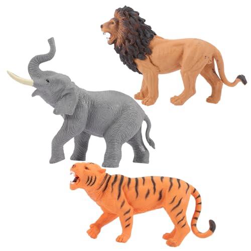 FRCOLOR 3 Stück Realistische Dschungeltiere Elefant Tiger Kunststofffiguren Pädagogisches für Waldtier FRCOLOR 3 Stück Realistische Dschungeltiere Elefant Tiger Kunststofffiguren Pädagogisches für Waldtier von FRCOLOR
