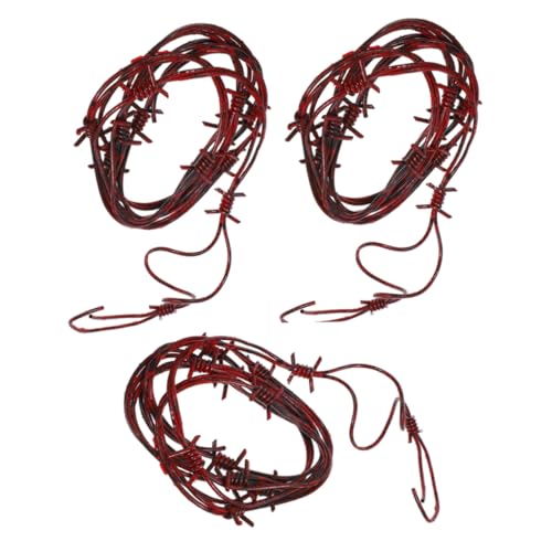 FRCOLOR 3 Stück Realistische Rostige Halloween Dekorationen Flexible Party Accessoires für Gruselige Themenfeiern und Maskeraden Drahtkette von FRCOLOR