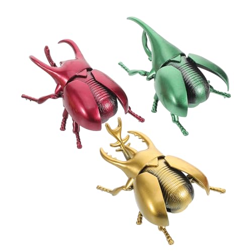 FRCOLOR 3 Stück Realistische Windup Spielzeugfiguren aus Detailgetreue Insektenmodelle für Motorikförderndes Halloween Deko und Kreatives Lernspielzeug von FRCOLOR