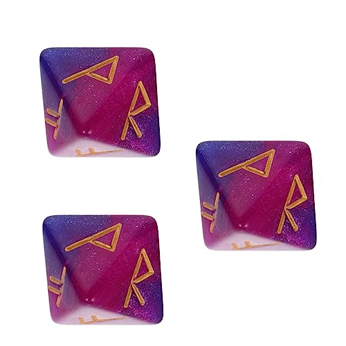 FRCOLOR 3 Stück Seitige Polyedrische Rune Würfel Acryl Würfel Set Mystischen Farben für Brettspiele und Dekoration für Familie und Freunde FRCOLOR 3 Stück Seitige Polyedrische Rune Würfel Acryl Würfel Set Mystischen Farben für Brettspiele und Dekoration für Familie und Freunde von FRCOLOR