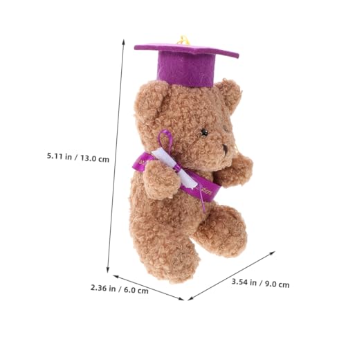 FRCOLOR 3 Stück Teiliges Abschluss Kuscheltier Weiche Plüschbären mit Doktorhut Süße Graduation Plush Bears für Abschlussfeier für Familie und Freunde von FRCOLOR