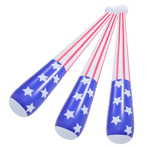 FRCOLOR 3 Stück Teiliges Aufblasbare Baseballschläger mit Us Flagge Material Robust Sicher Party Deko Of July Party Favors Cheer Sticks für Strand Geburtstag FRCOLOR 3 Stück Teiliges Aufblasbare Baseballschläger mit Us Flagge Material Robust Sicher Party Deko Of July Party Favors Cheer Sticks für Strand Geburtstag von FRCOLOR