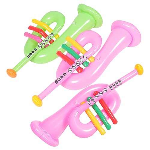 FRCOLOR 3 Stück Teiliges Aufblasbares Musikinstrument Kinderparty Deko Leichte PVC Trompete Horn für Bühnenrequisiten Geburtstagsfeiern Fasching Zufällige Farbe FRCOLOR 3 Stück Teiliges Aufblasbares Musikinstrument Kinderparty Deko Leichte PVC Trompete Horn für Bühnenrequisiten Geburtstagsfeiern Fasching Zufällige Farbe von FRCOLOR