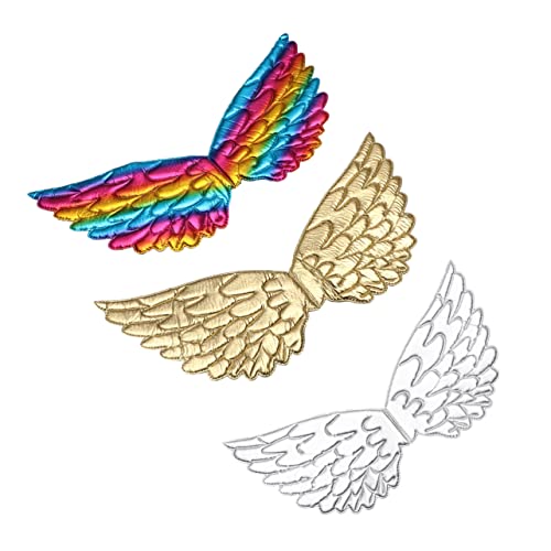FRCOLOR 3 Stück Teiliges Einhorn Flügel Elegante Kostümflügel in Gold Bunt und Silber Umweltfreundlich Langlebig Modisch für Maskerade Hochzeiten Geburtstagsfeiern Geeignet für Erwachsene von FRCOLOR