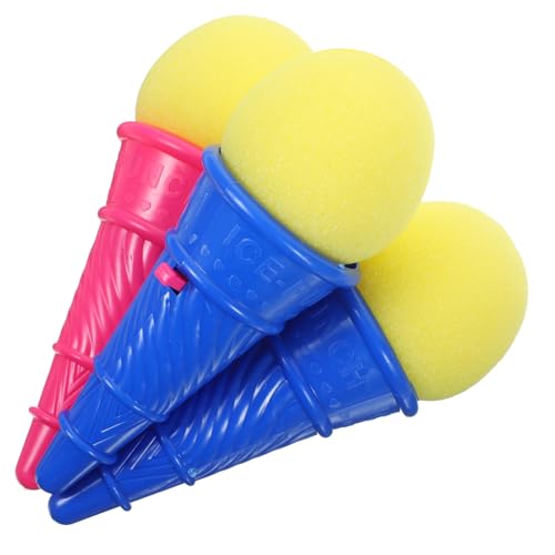 FRCOLOR 3 Stück Teiliges Eiscreme Ballspielzeug mit Schaumstoffkugel Leichter Outdoor Launcher für Fördert Koordination und Teamfähigkeit Kompakt und Einfach zu Tragen von FRCOLOR