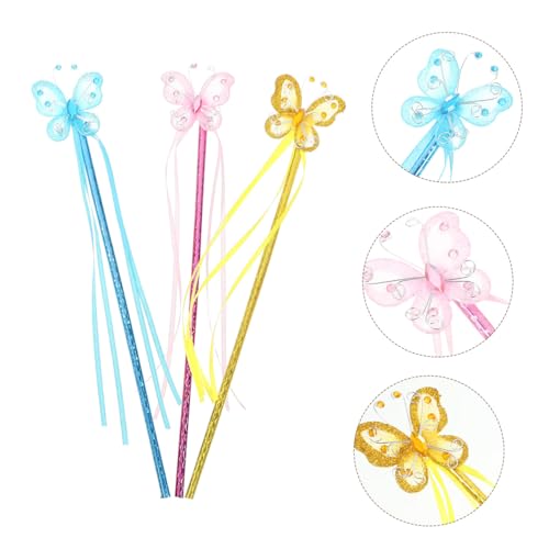 FRCOLOR 3 Stück Teiliges Feenstab mit Farbigen Bändern Dekorativer Langlebiger Zauberstab für Tanz Party Kostüm und Fotografie Geeignet für Mädchen und Spielrequisiten FRCOLOR 3 Stück Teiliges Feenstab mit Farbigen Bändern Dekorativer Langlebiger Zauberstab für Tanz Party Kostüm und Fotografie Geeignet für Mädchen und Spielrequisiten von FRCOLOR