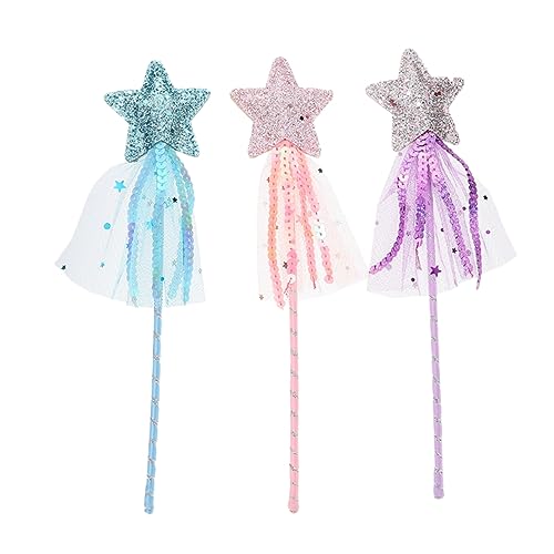 FRCOLOR 3 Stück Teiliges Feenstab mit Stern und Tassel Kinderfreundliche Zauberstäbe für Mädchen Party Foto Requisite Vielseitig für Halloween Geburtstag und Rollenspiele FRCOLOR 3 Stück Teiliges Feenstab mit Stern und Tassel Kinderfreundliche Zauberstäbe für Mädchen Party Foto Requisite Vielseitig für Halloween Geburtstag und Rollenspiele von FRCOLOR