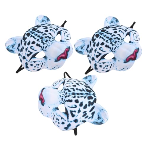 FRCOLOR 3 Stück Teiliges Halbgesichtsmasken Leopard aus Leichtem EVA Atmungsaktiv und Detailreich Gestaltet Tier-masken für Halloween Karneval Kostüm-party Zubehör FRCOLOR 3 Stück Teiliges Halbgesichtsmasken Leopard aus Leichtem EVA Atmungsaktiv und Detailreich Gestaltet Tier-masken für Halloween Karneval Kostüm-party Zubehör von FRCOLOR
