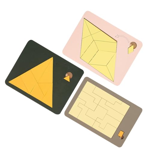 FRCOLOR 3 Stück Teiliges Holzpuzzle für Kleinkinder Pädagogisches Hand Auge Koordination und Selbstvertrauen Langlebig und Sicher Geeignet für Jungen und Mädchen von FRCOLOR