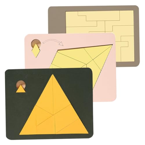 FRCOLOR 3 Stück Teiliges Holzpuzzle für Pädagogisches Lernspielzeug Hand Augen Koordination Sicher und Langlebig für Kleinkinder und Vorschulkinder von FRCOLOR