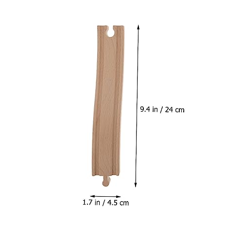 FRCOLOR 3 Stück Teiliges Holzschienen biegegleis Erweiterungs schienen für Holzeisenbahn Kreatives zur Szenen erweiterung Kompatibel mit Holzbahn Zubehör Fördert Fantasie und Motorische von FRCOLOR