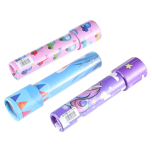 FRCOLOR 3 Stück Teiliges Kaleidoskop Cartoon Design Leicht Tragbar Kreatives Lernspielzeug für Fantasieanregend Geschenkset mit Langlebigem Material von FRCOLOR