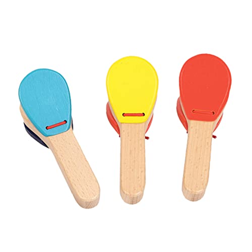 FRCOLOR 3 Stück Teiliges Kastagnetten Holzspielzeug Musikinstrument für Fördert Rhythmus und Musikalisches Talent für Interaktion zwischen Eltern und Kindern Zufällige Zufällige Farbe FRCOLOR 3 Stück Teiliges Kastagnetten Holzspielzeug Musikinstrument für Fördert Rhythmus und Musikalisches Talent für Interaktion zwischen Eltern und Kindern Zufällige Zufällige Farbe von FRCOLOR