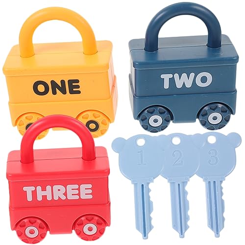 FRCOLOR 3 Stück Teiliges Kinderschloss aus Pädagogisches Feinmotorik Lernspielzeug mit Bunten Fahrzeugen Sicher und Leicht für Kleinkinder Fördert Spielerisch Feinmotorik Zufällige Farbe FRCOLOR 3 Stück Teiliges Kinderschloss aus Pädagogisches Feinmotorik Lernspielzeug mit Bunten Fahrzeugen Sicher und Leicht für Kleinkinder Fördert Spielerisch Feinmotorik Zufällige Farbe von FRCOLOR