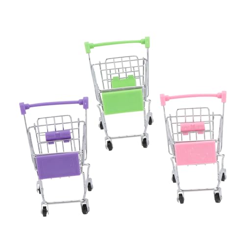 FRCOLOR 3 Stück Teiliges Mini Einkaufswagen für Trolley aus Metall für Rollenspiele Aufbewahrung und Dekoration Grün FRCOLOR 3 Stück Teiliges Mini Einkaufswagen für Trolley aus Metall für Rollenspiele Aufbewahrung und Dekoration Grün von FRCOLOR