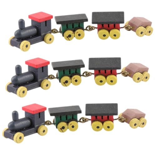 FRCOLOR 3 Stück Teiliges Mini Holzzug Handgefertigte Miniatur Eisenbahn Dekoration aus Natürlichem Holz Leichtes Puppenhaus Ornament Kompakt und Sicher für Teenager für Tischdekoration FRCOLOR 3 Stück Teiliges Mini Holzzug Handgefertigte Miniatur Eisenbahn Dekoration aus Natürlichem Holz Leichtes Puppenhaus Ornament Kompakt und Sicher für Teenager für Tischdekoration von FRCOLOR