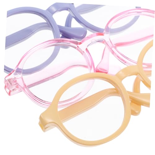 FRCOLOR 3 Stück Teiliges Mini Puppenbrillen Pastellfarben Stilvolle Accessoires für Puppenhaus Passend für Puppen Hochwertige Verarbeitung Vielseitig Einsetzbar Dekoobjekt von FRCOLOR