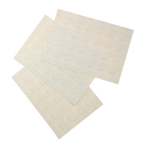 FRCOLOR 3 Stück Teiliges Miniatur Bodenbelag Sticker Selbstklebende Wandtapete für Puppenhaus DIY Bodenpapier für Mini Häuser Realistische Fliesenoptik für Kreative Dekorationen von FRCOLOR
